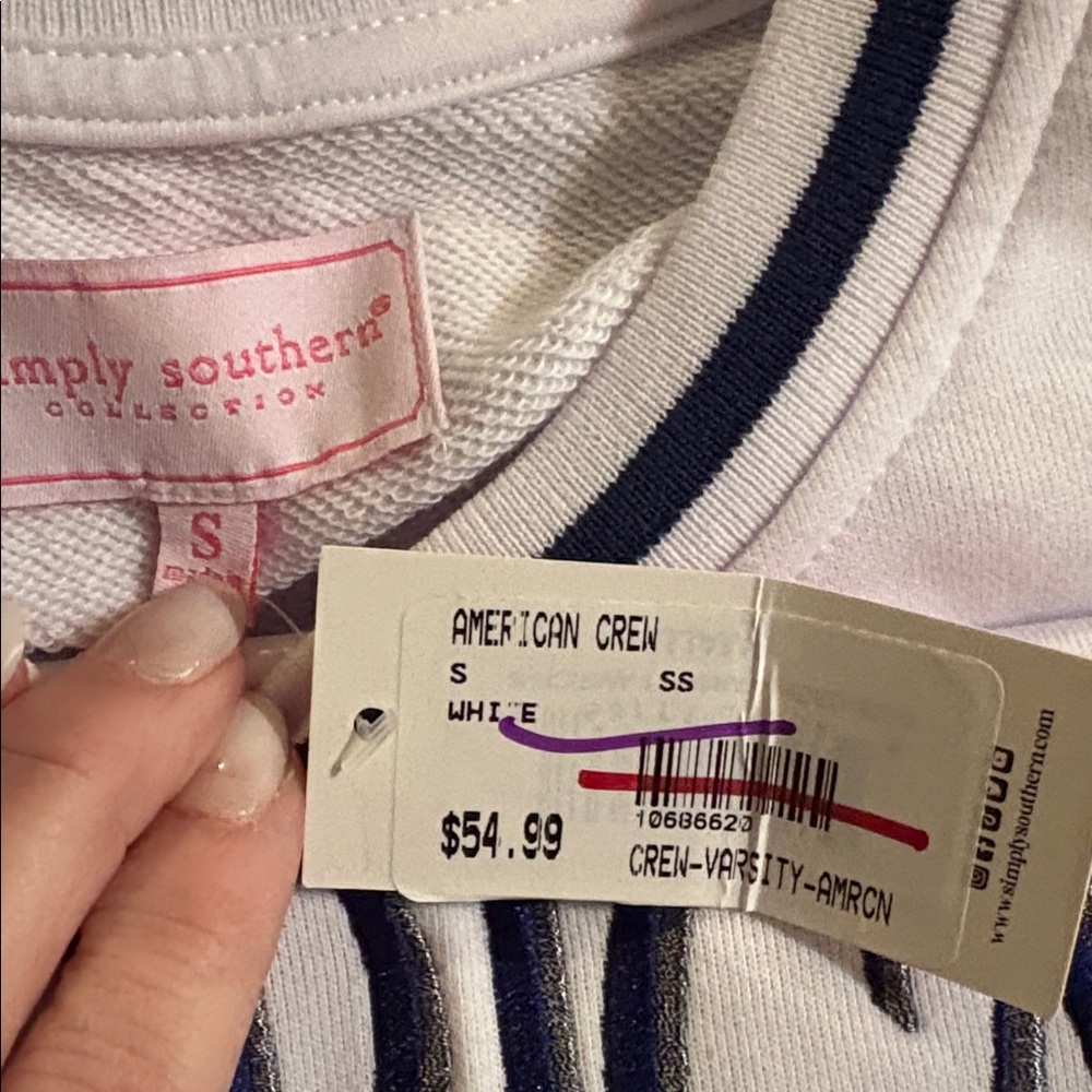 Simply Southern American Honey Social Club Long Sleeve Crew NWT Small - Picture 2 of 10